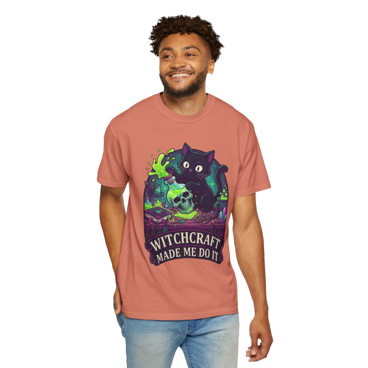 Color: Terracotta | Witchcraft Made Me Do It Unisex Garment-Dyed Tee