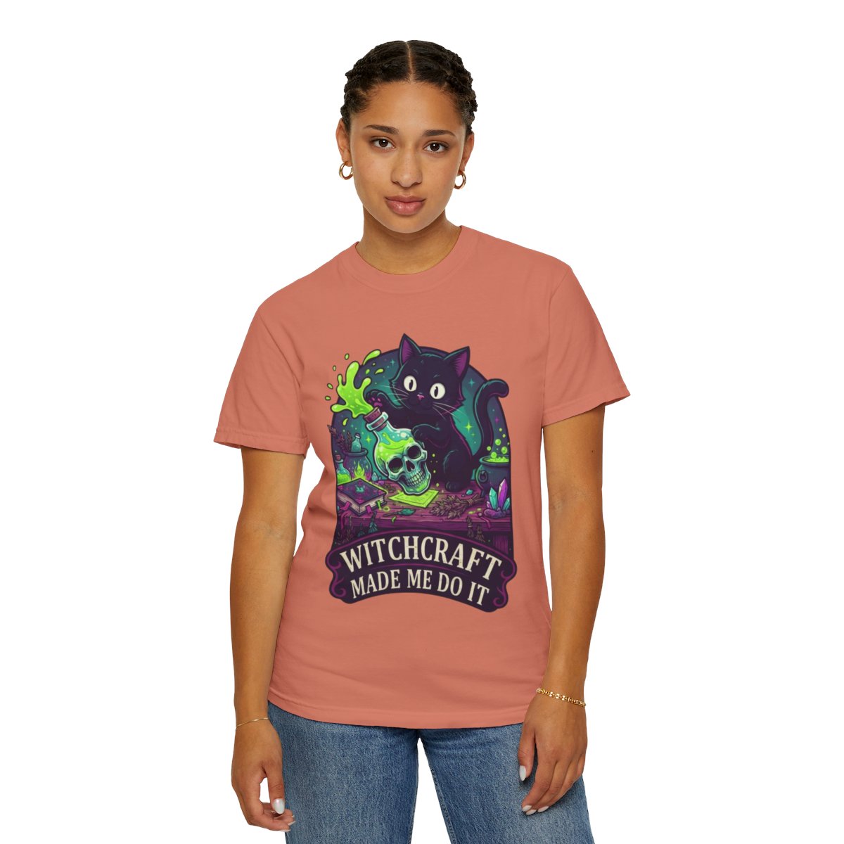 Color: Terracotta | Witchcraft Made Me Do It Unisex Garment-Dyed Tee
