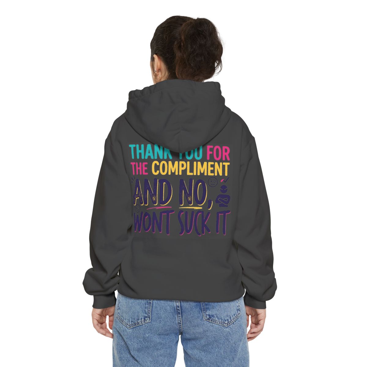 Color: Pepper | Won't Suck It Garment-Dyed Hoodie