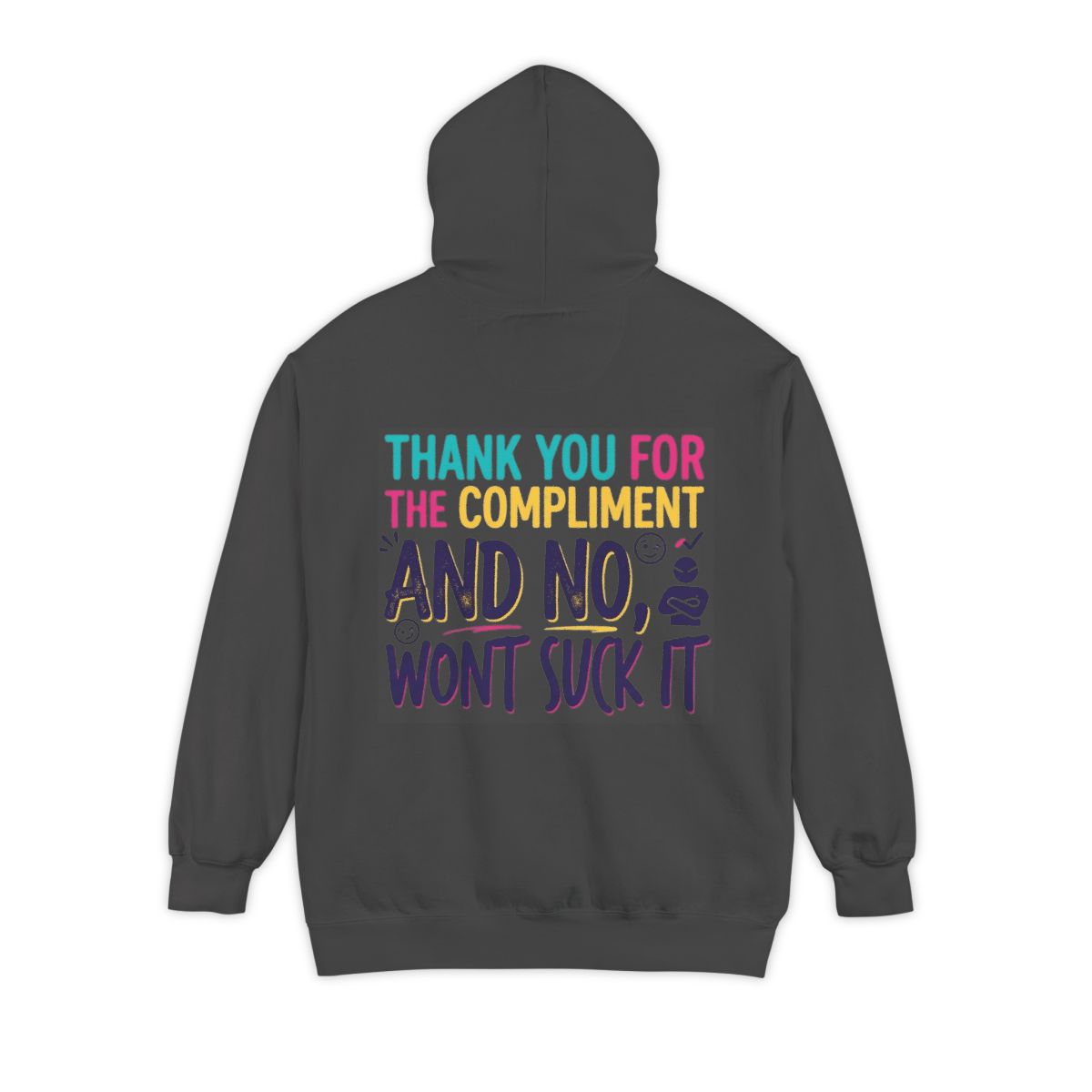 Color: Pepper | Won't Suck It Garment-Dyed Hoodie