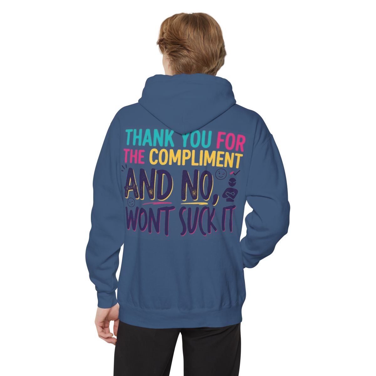 Color: True Navy | Won't Suck It Garment-Dyed Hoodie