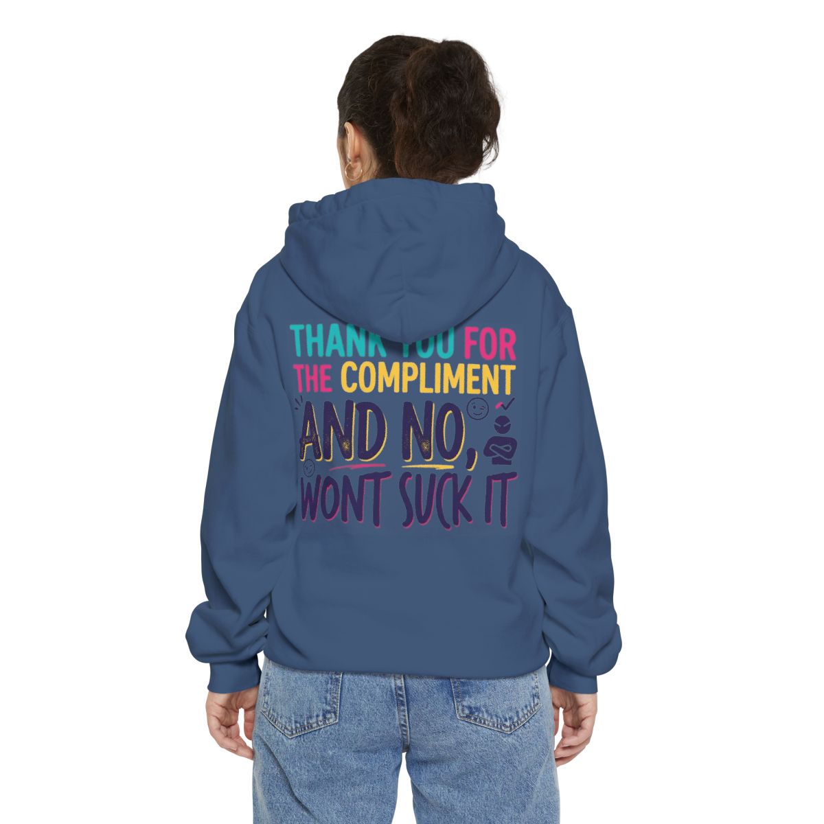 Color: True Navy | Won't Suck It Garment-Dyed Hoodie