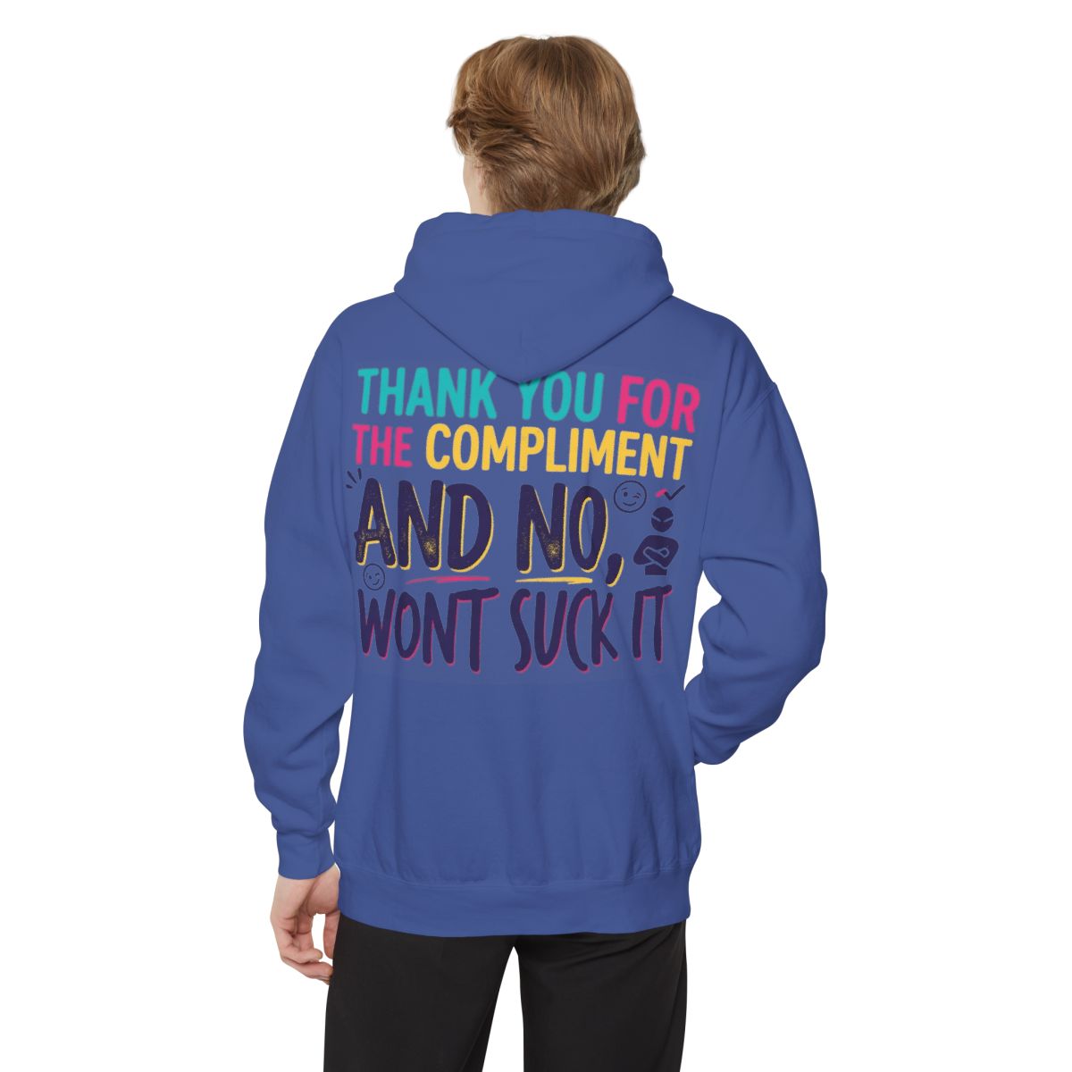 Color: Flo Blue | Won't Suck It Garment-Dyed Hoodie