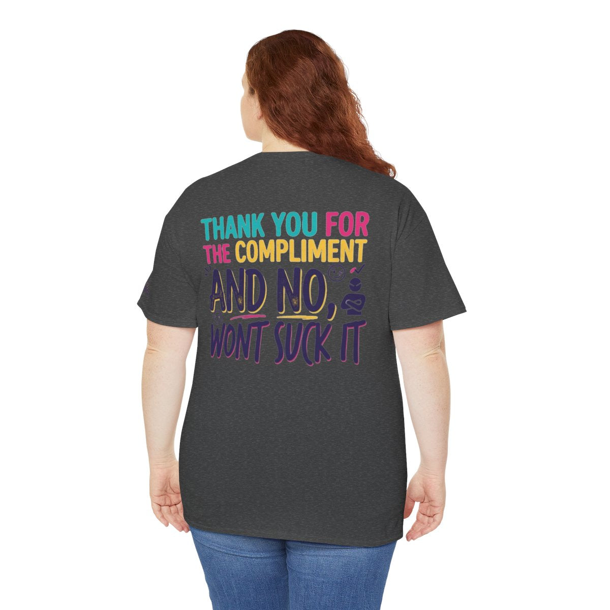 Color: Dark Heather | Won't Suck It Premium Graphic Tee