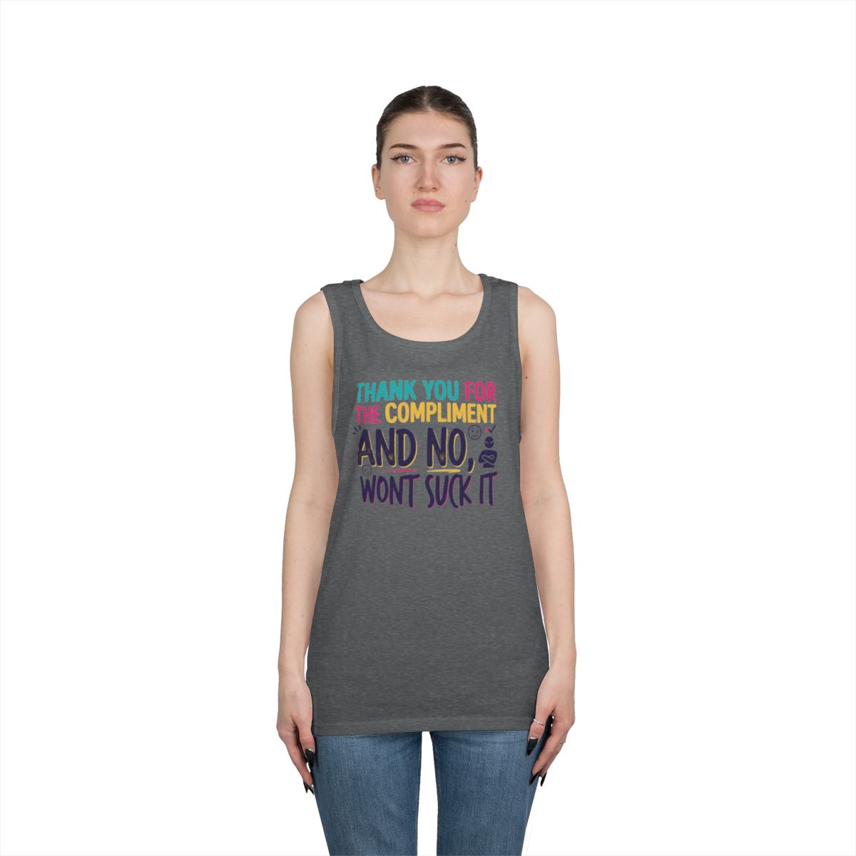 Color: Graphite Heather | Won't Suck It Tank Top