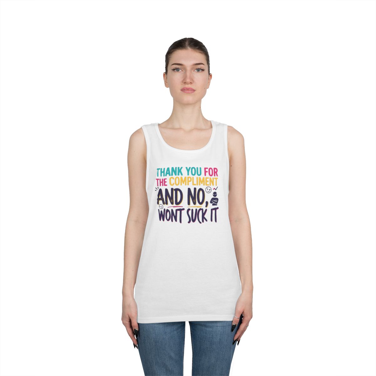 Color: White | Won't Suck It Tank Top
