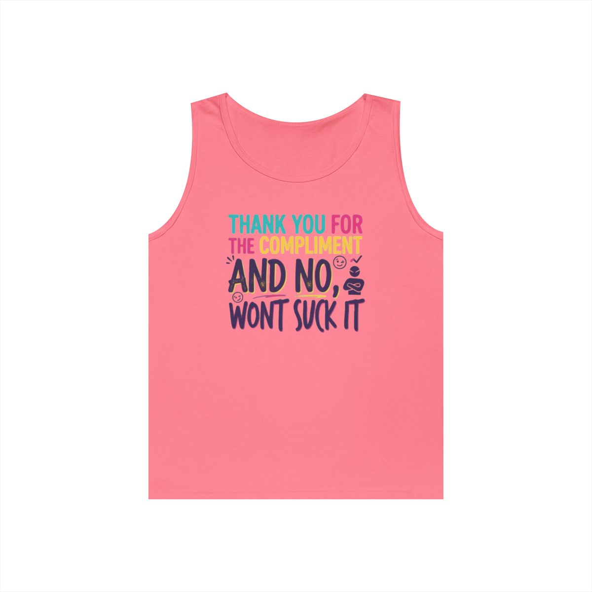 Color: Safety Pink | Won't Suck It Tank Top