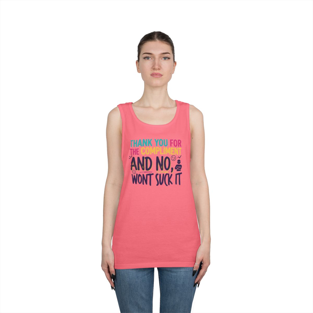 Color: Safety Pink | Won't Suck It Tank Top