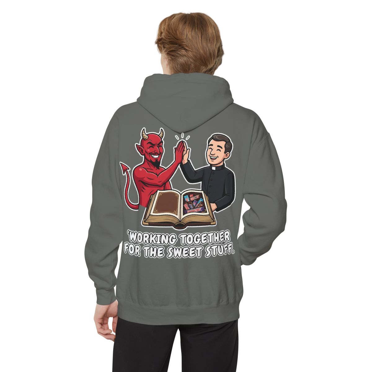 Color: Grey | Working For The Sweet Stuff Garment-Dyed Hoodie