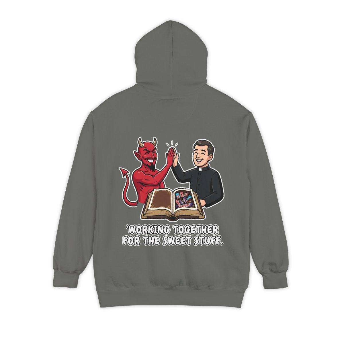 Color: Grey | Working For The Sweet Stuff Garment-Dyed Hoodie