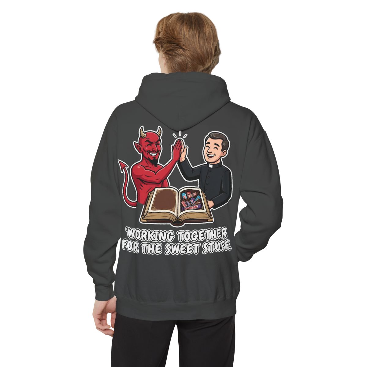 Color: Pepper | Working For The Sweet Stuff Garment-Dyed Hoodie