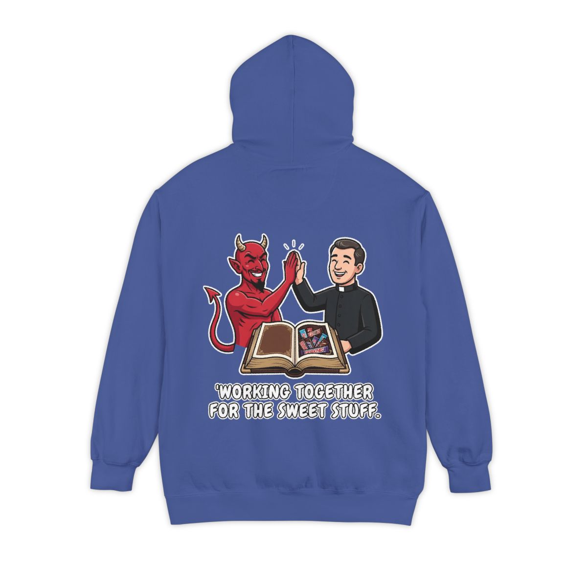 Color: Flo Blue | Working For The Sweet Stuff Garment-Dyed Hoodie