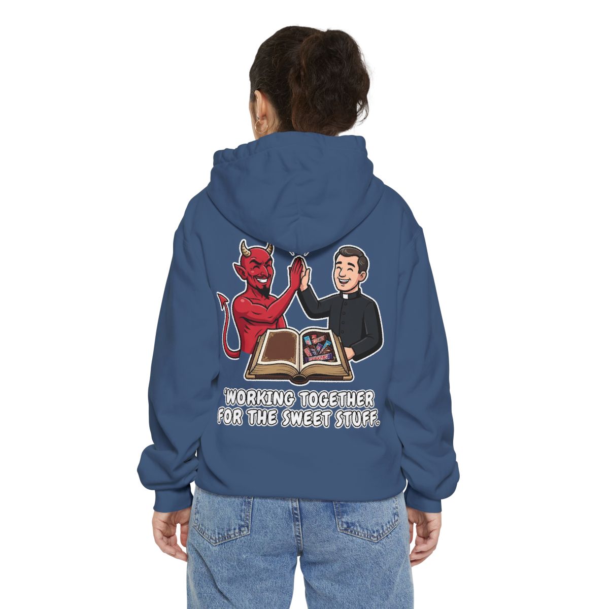 Color: True Navy | Working For The Sweet Stuff Garment-Dyed Hoodie