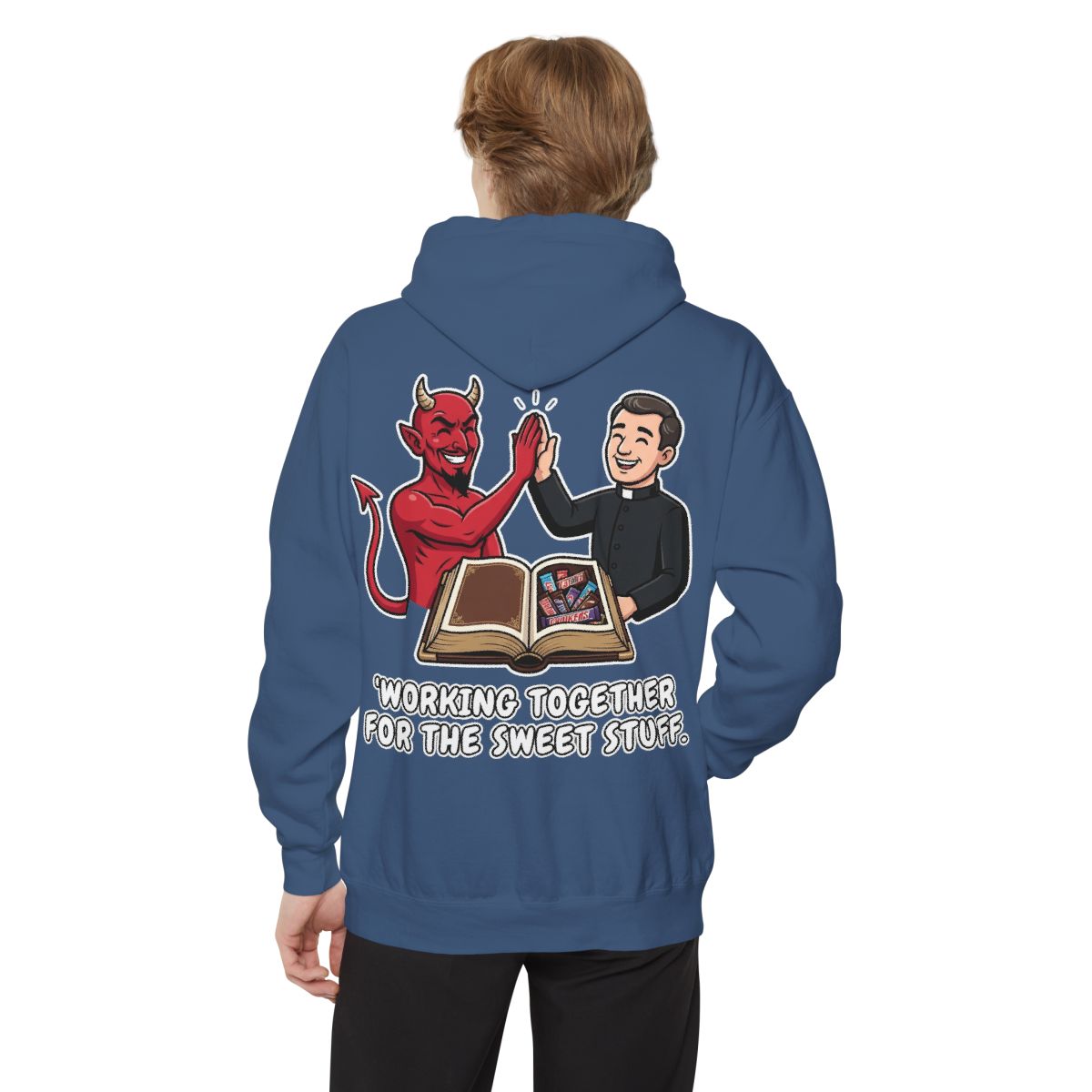 Color: True Navy | Working For The Sweet Stuff Garment-Dyed Hoodie