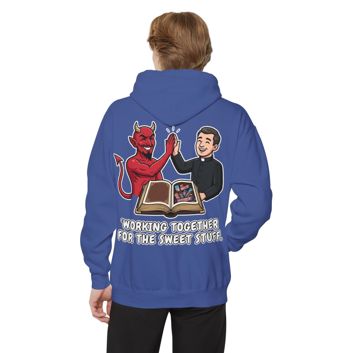 Color: Flo Blue | Working For The Sweet Stuff Garment-Dyed Hoodie