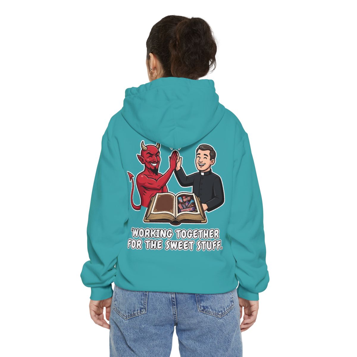 Color: Seafoam | Working For The Sweet Stuff Garment-Dyed Hoodie