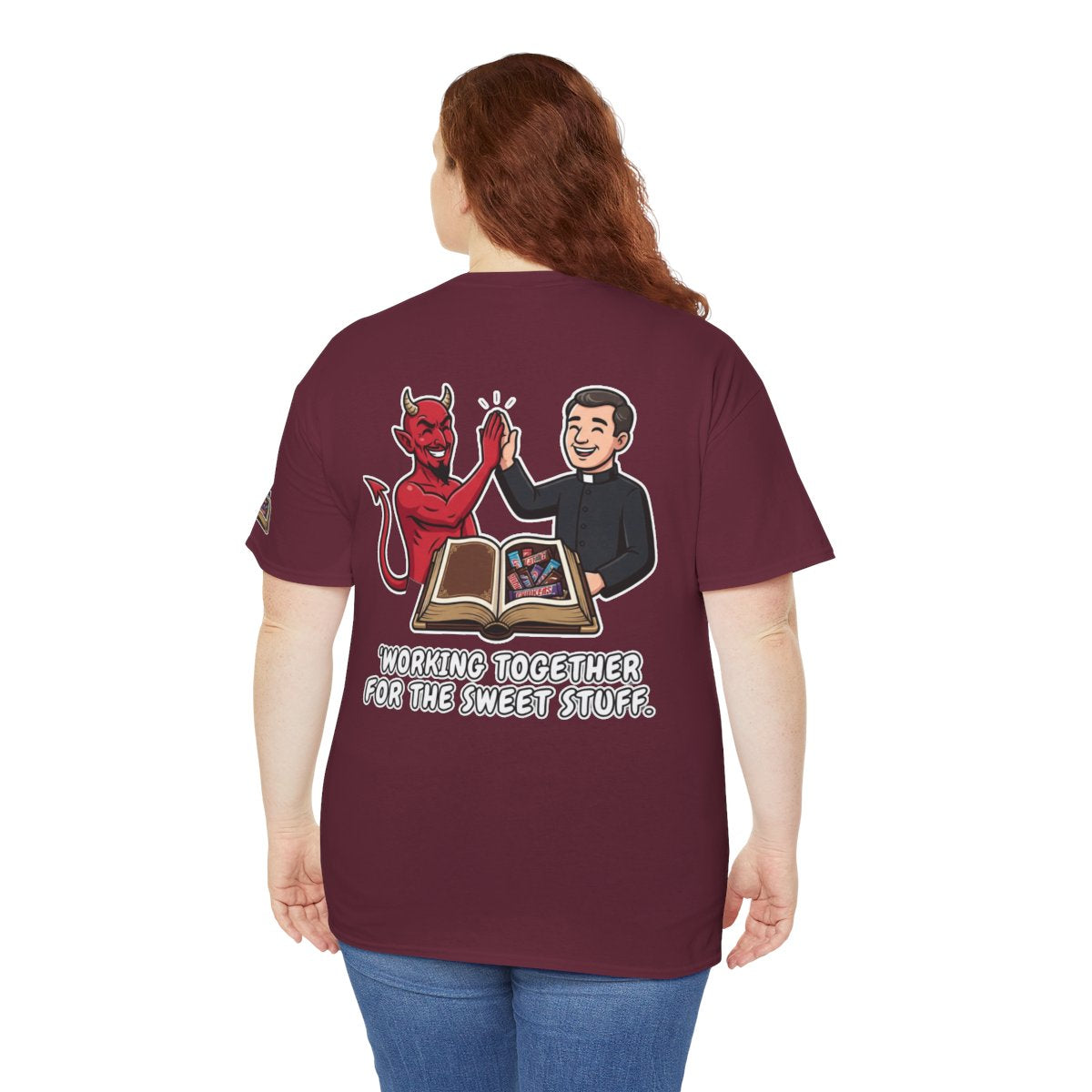 Color: Maroon | Working For The Sweet Stuff Premium Graphic Tee