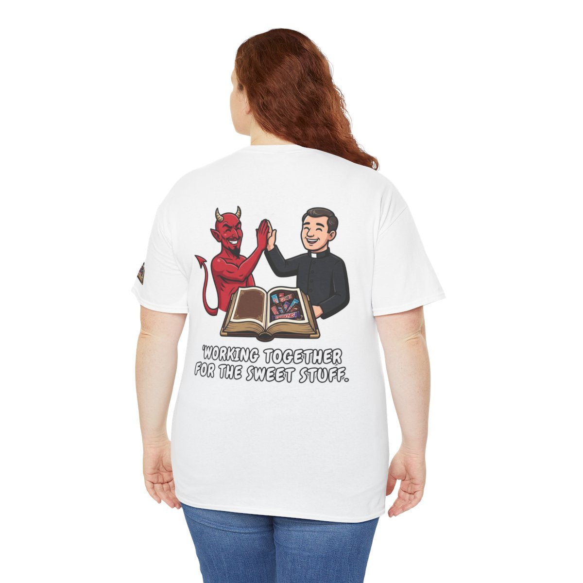 Color: White | Working For The Sweet Stuff Premium Graphic Tee