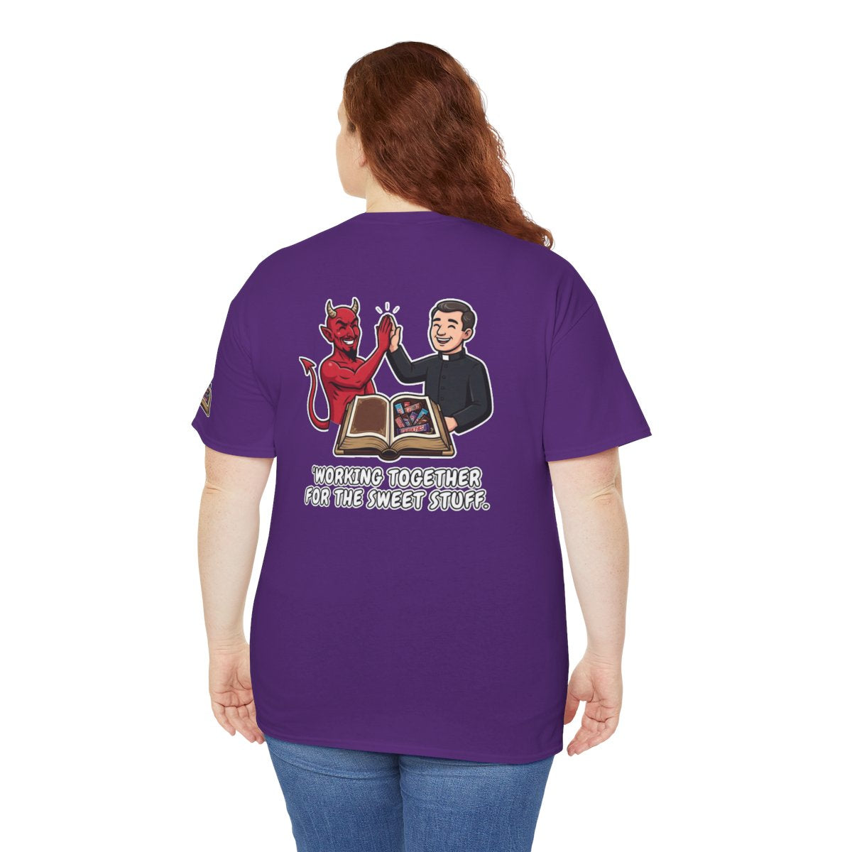 Color: Purple | Working For The Sweet Stuff Premium Graphic Tee