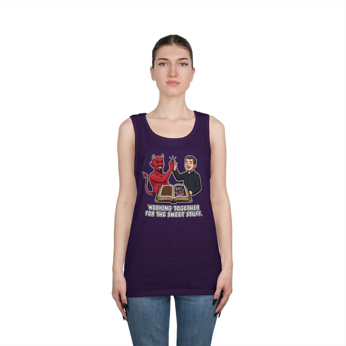 Color: Purple | Working For The Sweet Stuff Tank Top