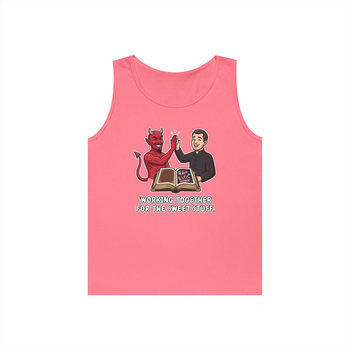 Color: Safety Pink | Working For The Sweet Stuff Tank Top