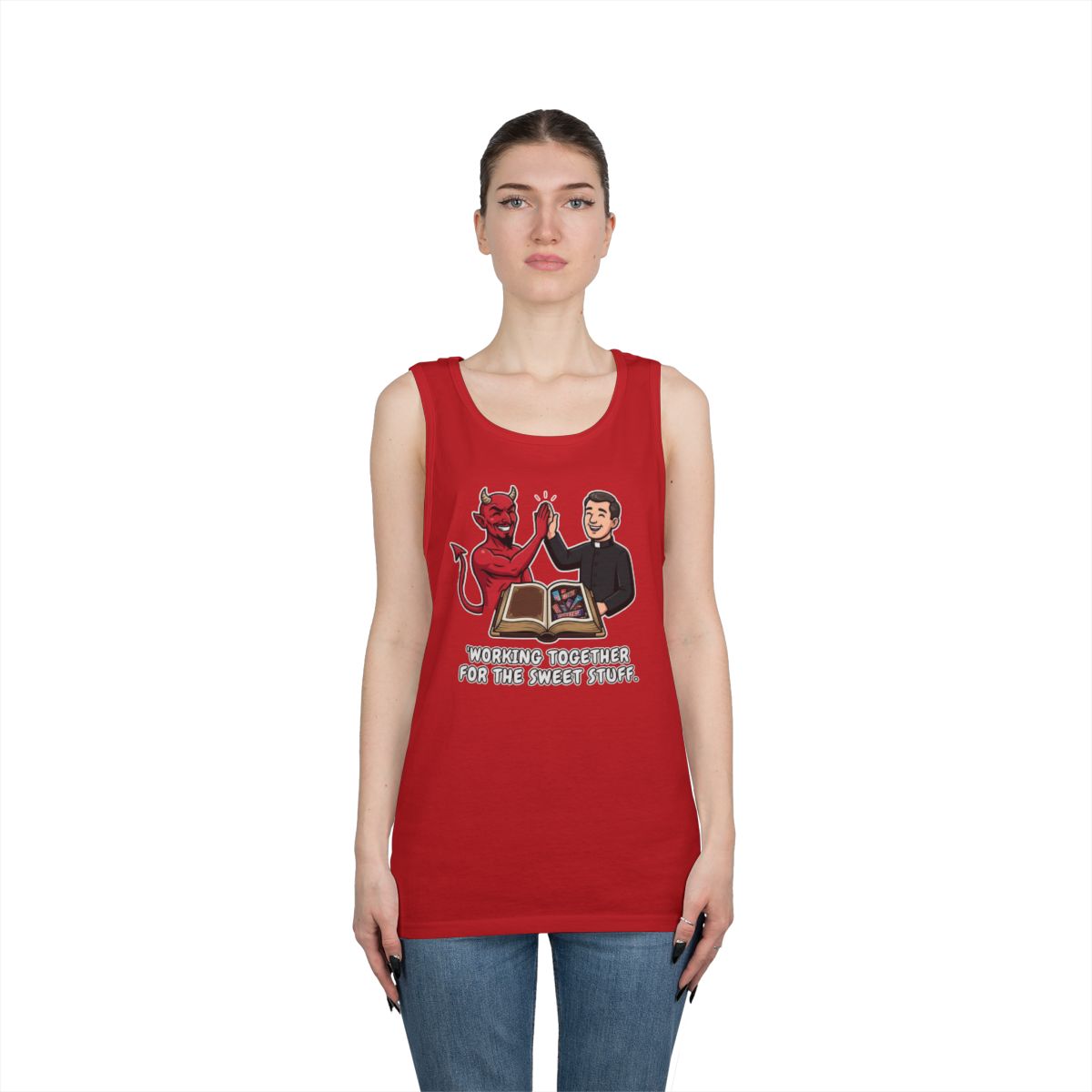 Color: Red | Working For The Sweet Stuff Tank Top