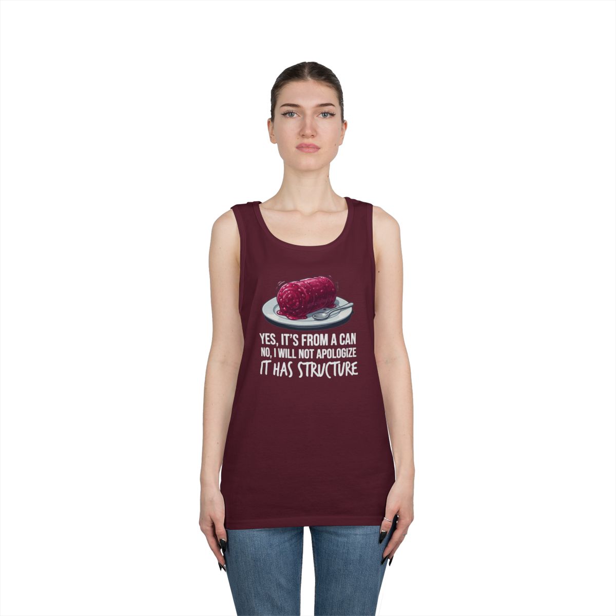 Color: Maroon | Yes It's From A Can Tank Top