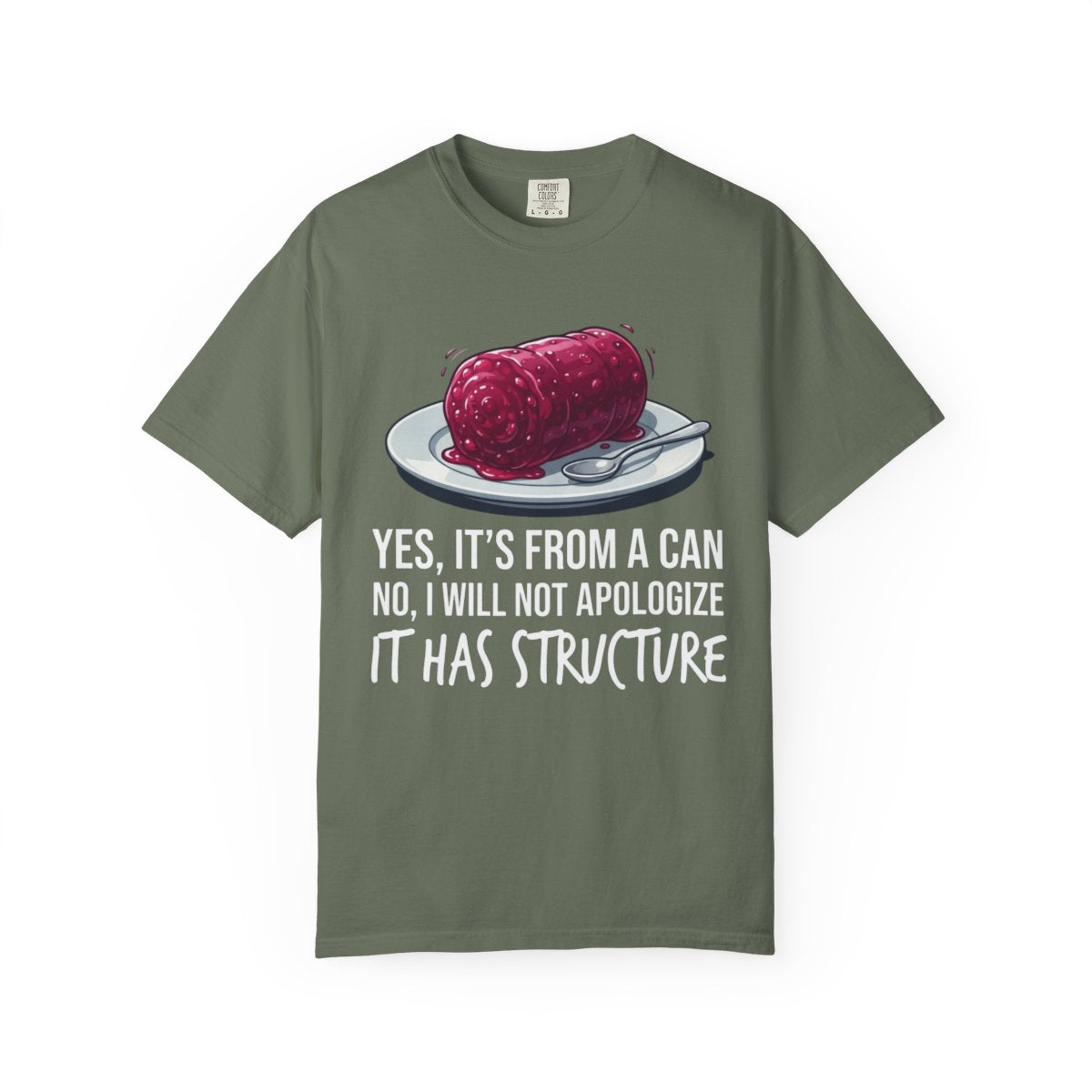 Color: Moss | Yes It's From A Can Unisex Garment-Dyed Tee