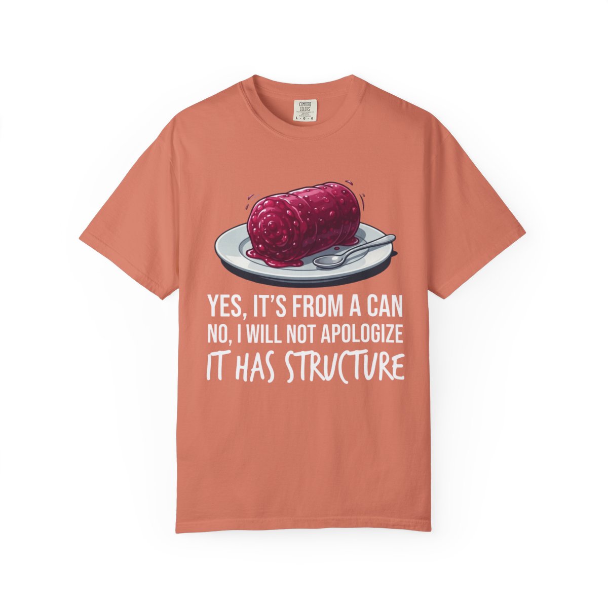 Color: Terracotta | Yes It's From A Can Unisex Garment-Dyed Tee