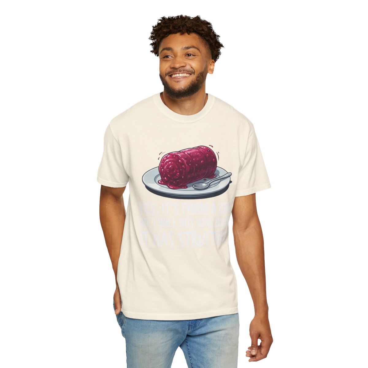 Color: Ivory | Yes It's From A Can Unisex Garment-Dyed Tee