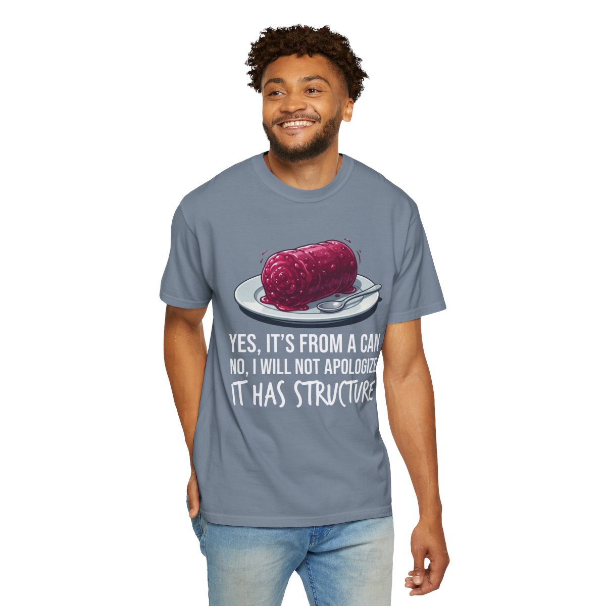 Color: Blue Jean | Yes It's From A Can Unisex Garment-Dyed Tee