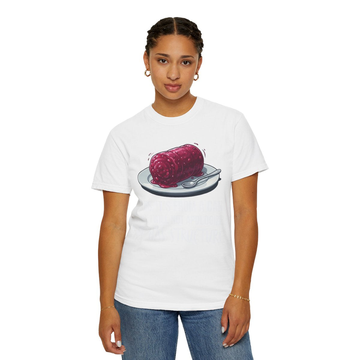 Color: White | Yes It's From A Can Unisex Garment-Dyed Tee