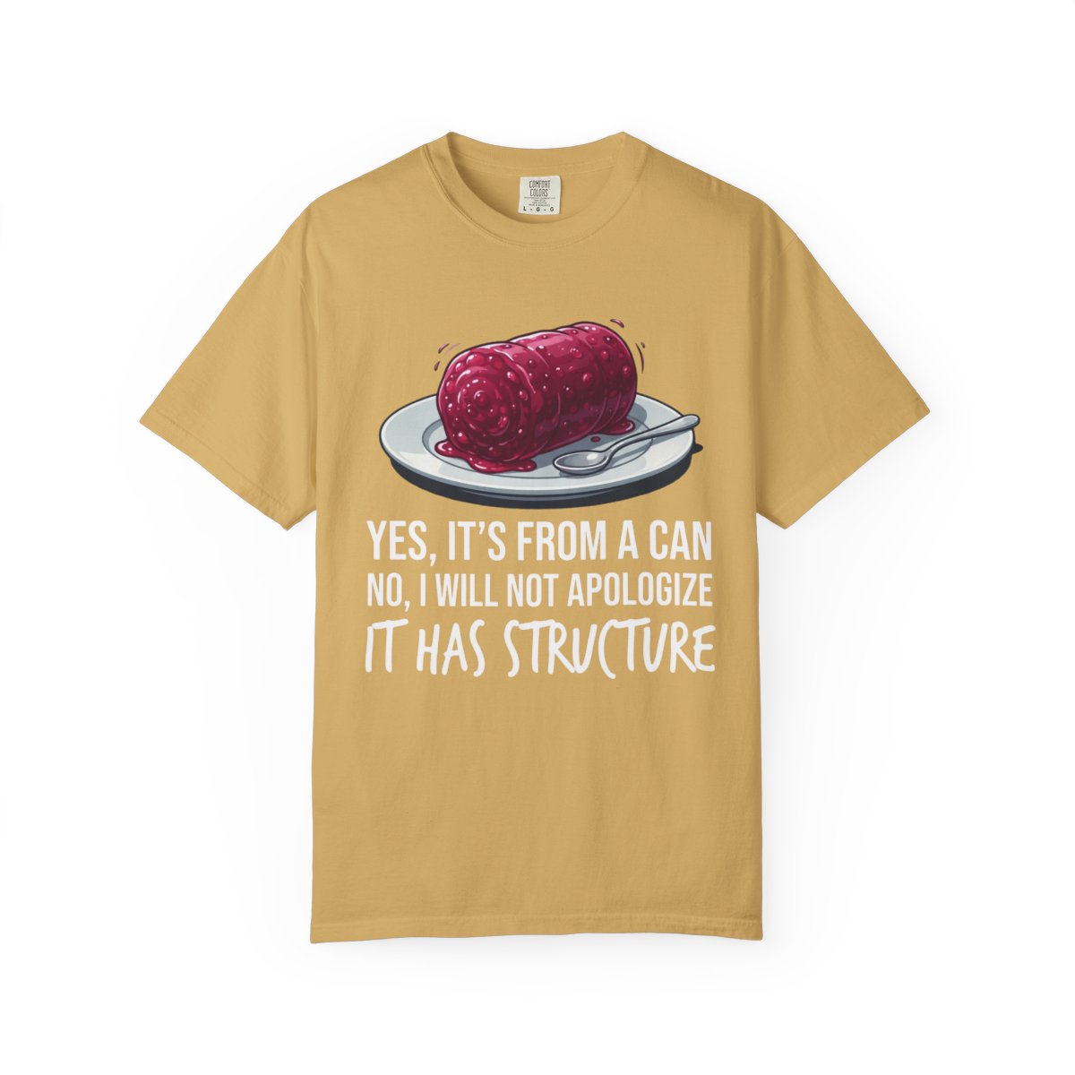 Color: Mustard | Yes It's From A Can Unisex Garment-Dyed Tee