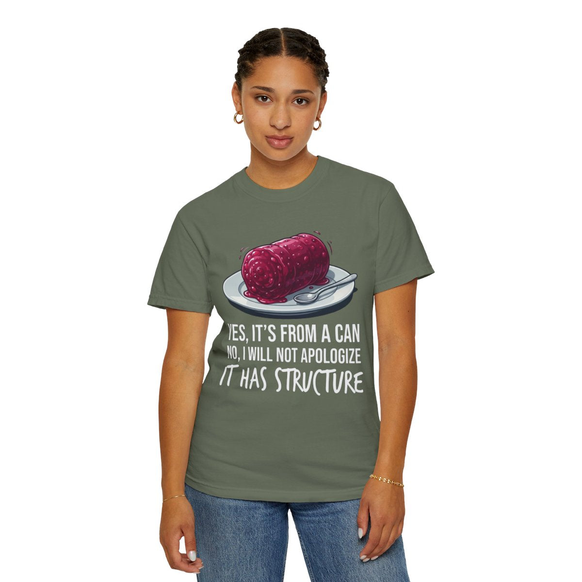 Color: Moss | Yes It's From A Can Unisex Garment-Dyed Tee