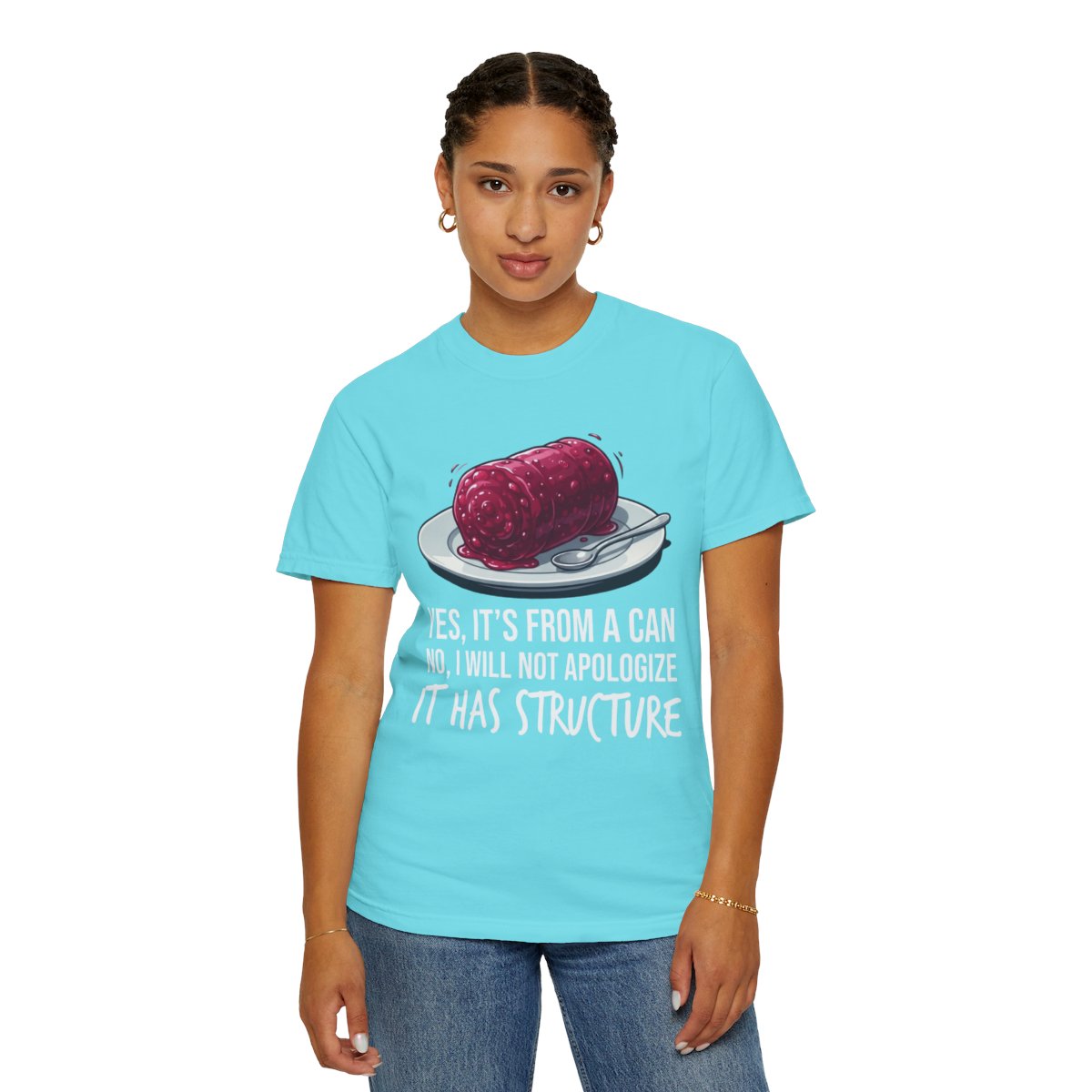 Color: Lagoon Blue | Yes It's From A Can Unisex Garment-Dyed Tee