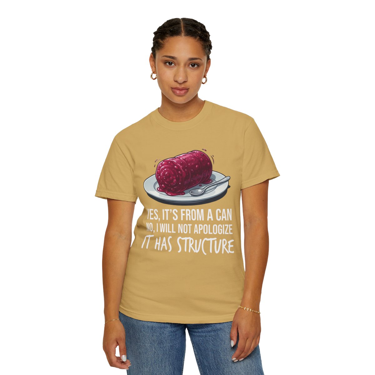 Color: Mustard | Yes It's From A Can Unisex Garment-Dyed Tee