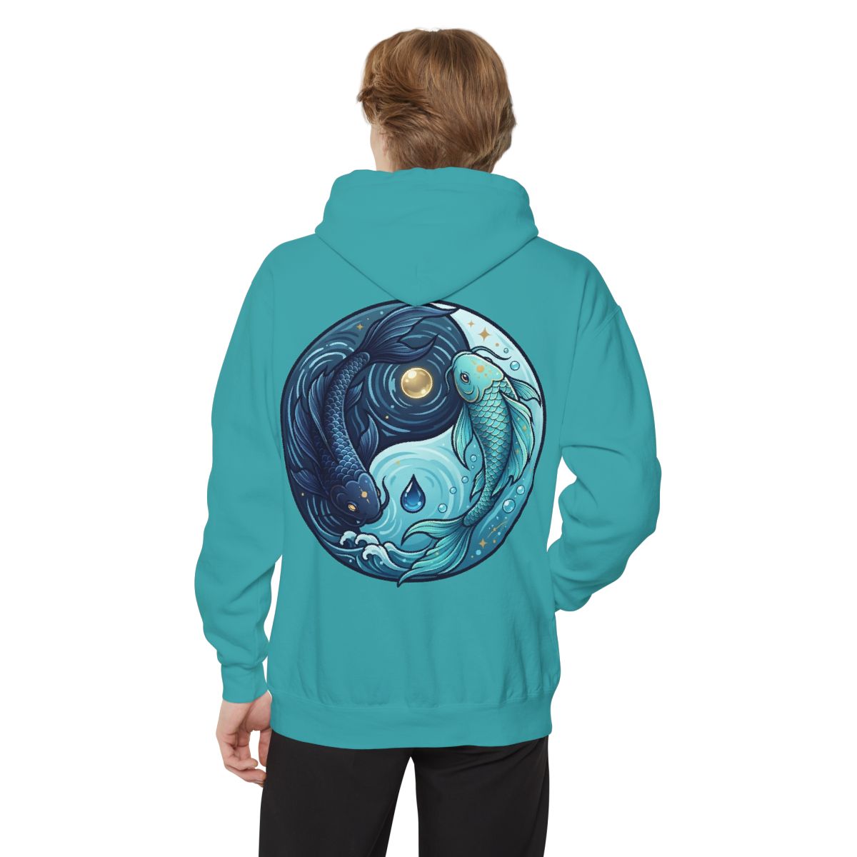 Color: Seafoam | Yin Yang Pisces Garment-Dyed Hoodie
