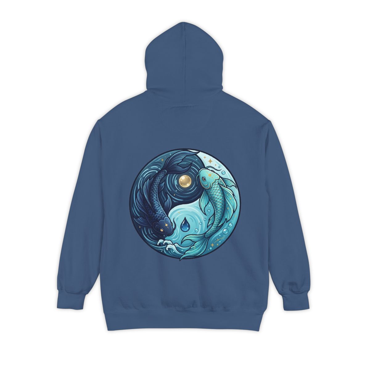 Color: True Navy | Yin Yang Pisces Garment-Dyed Hoodie