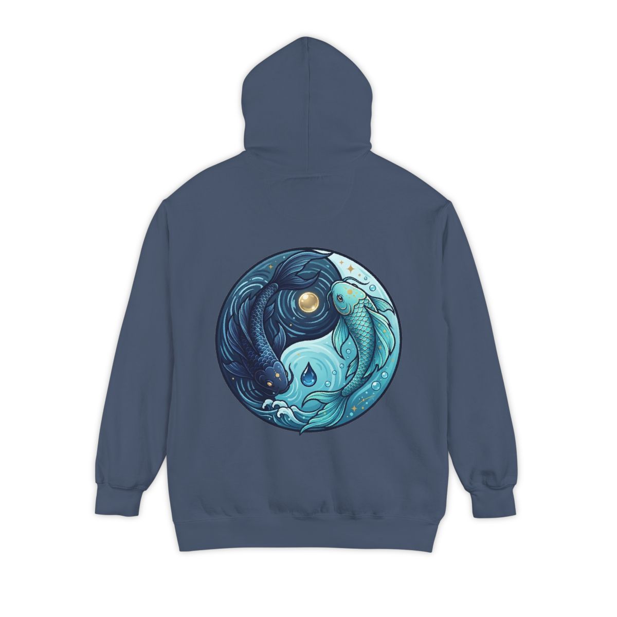 Color: Denim | Yin Yang Pisces Garment-Dyed Hoodie