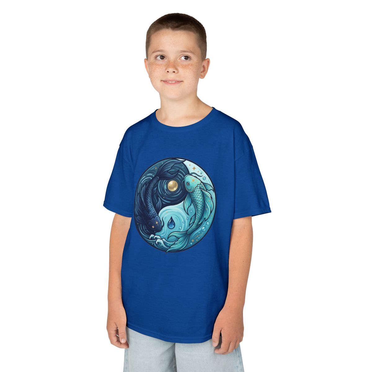 Color: Royal | Yin Yang Pisces Kids Tee