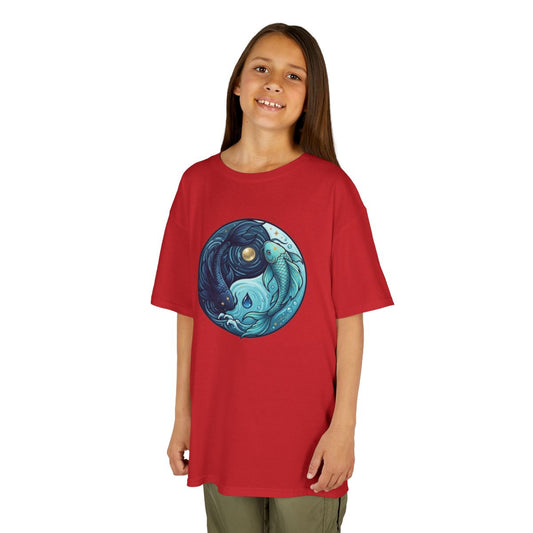 Color: Red | Yin Yang Pisces Kids Tee