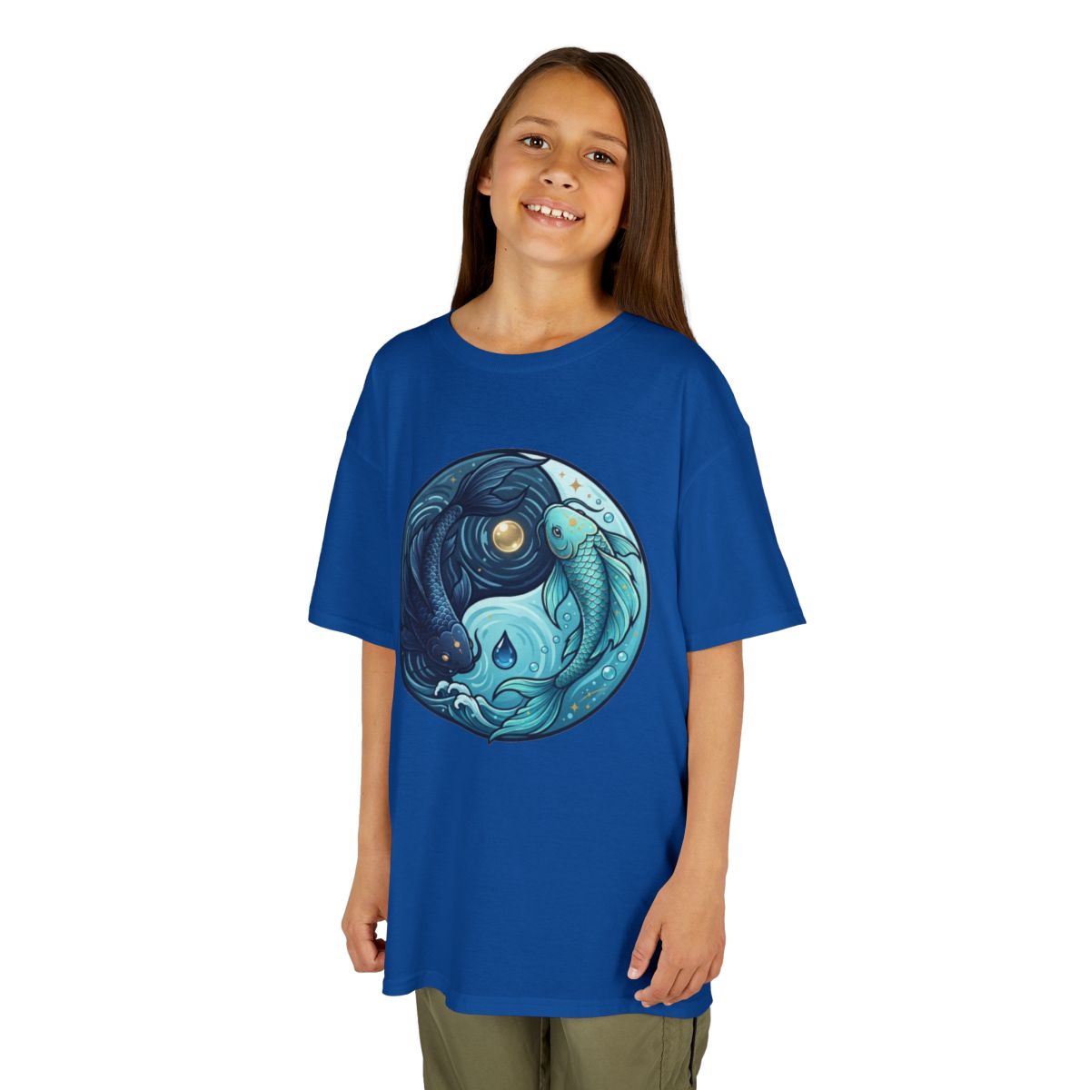 Color: Royal | Yin Yang Pisces Kids Tee
