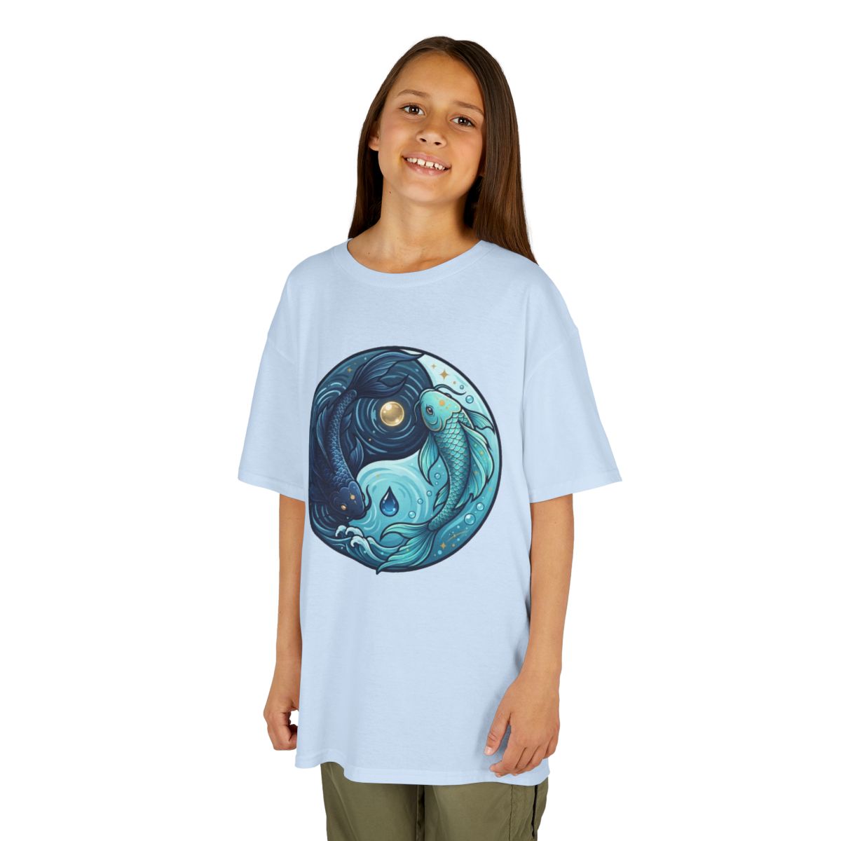 Color: Light Blue | Yin Yang Pisces Kids Tee