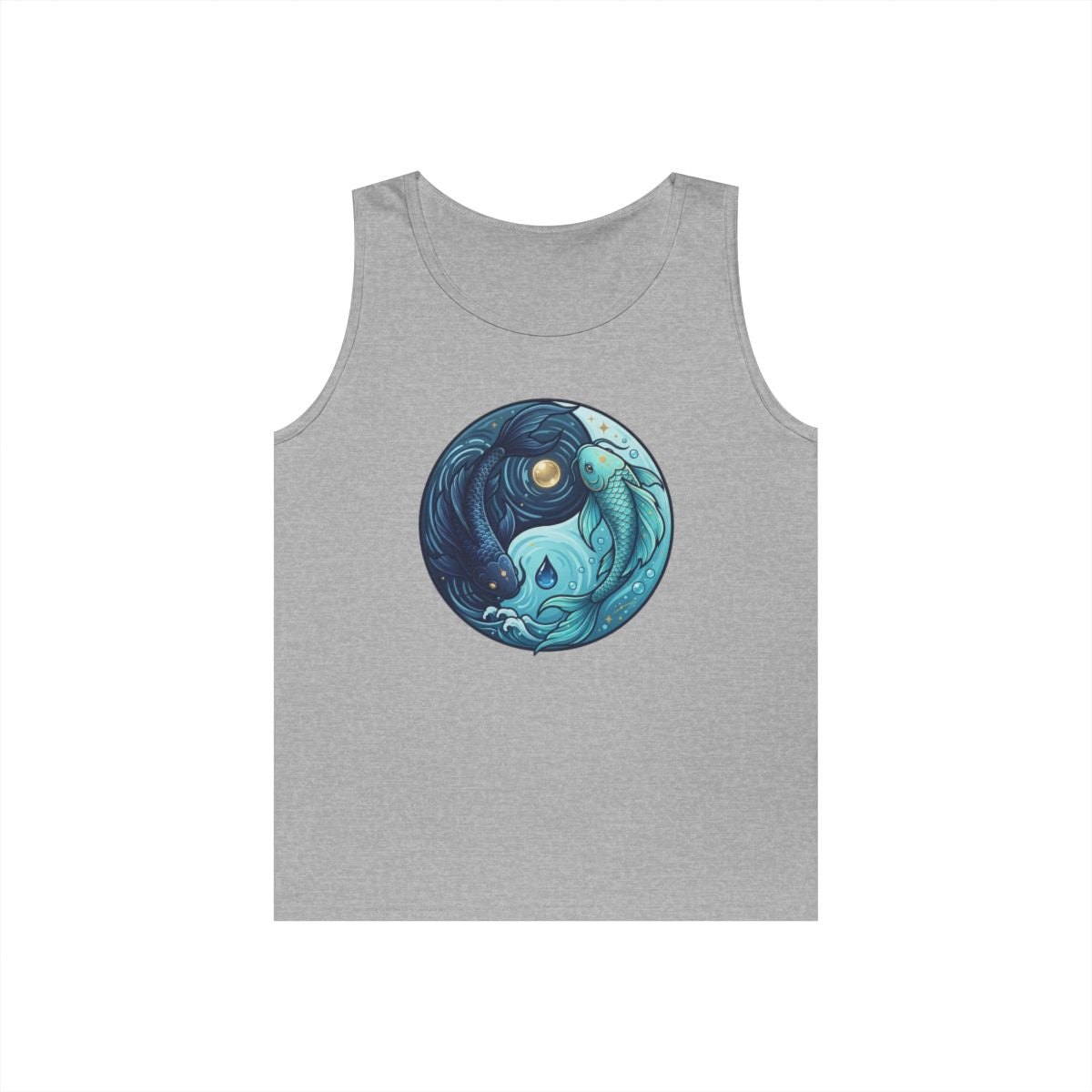 Color: Sport Grey | Yin Yang Pisces Tank Top