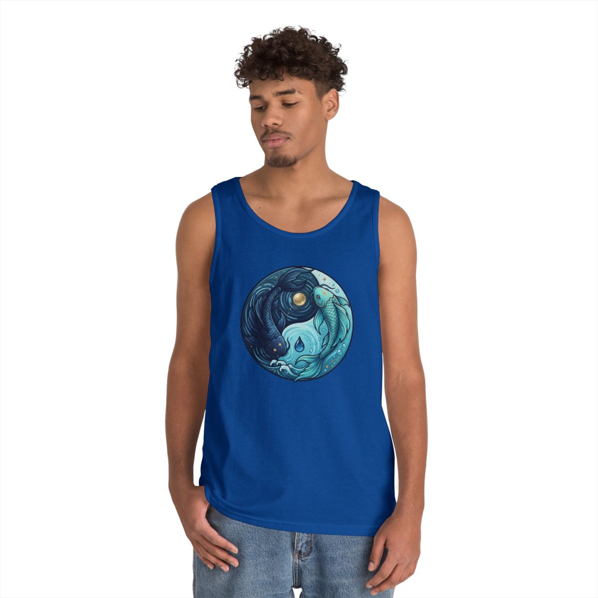 Color: Royal | Yin Yang Pisces Tank Top