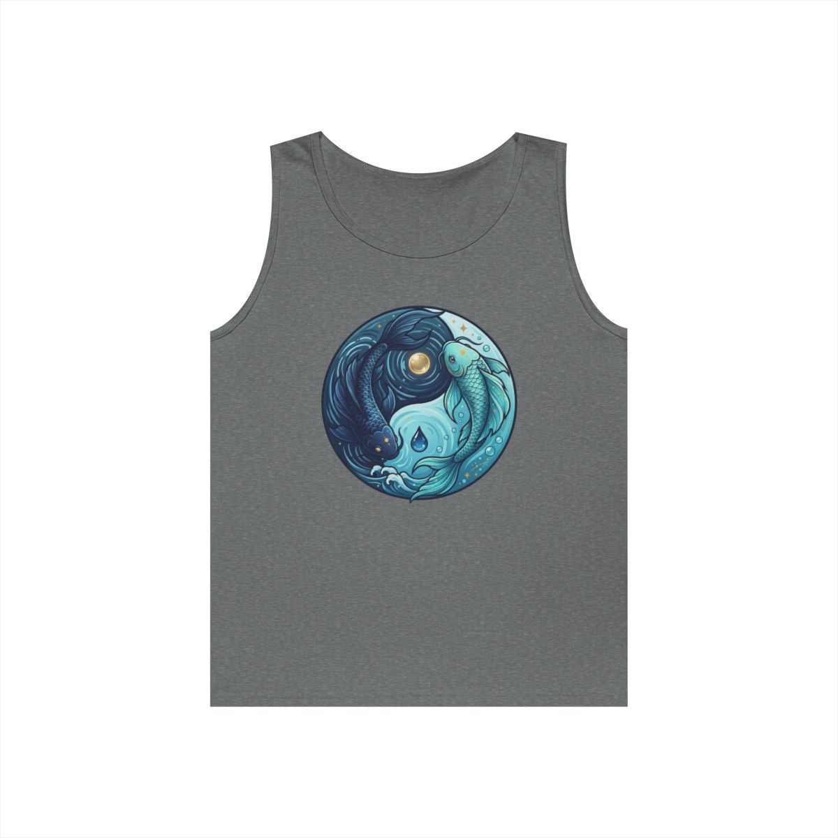 Color: Graphite Heather | Yin Yang Pisces Tank Top
