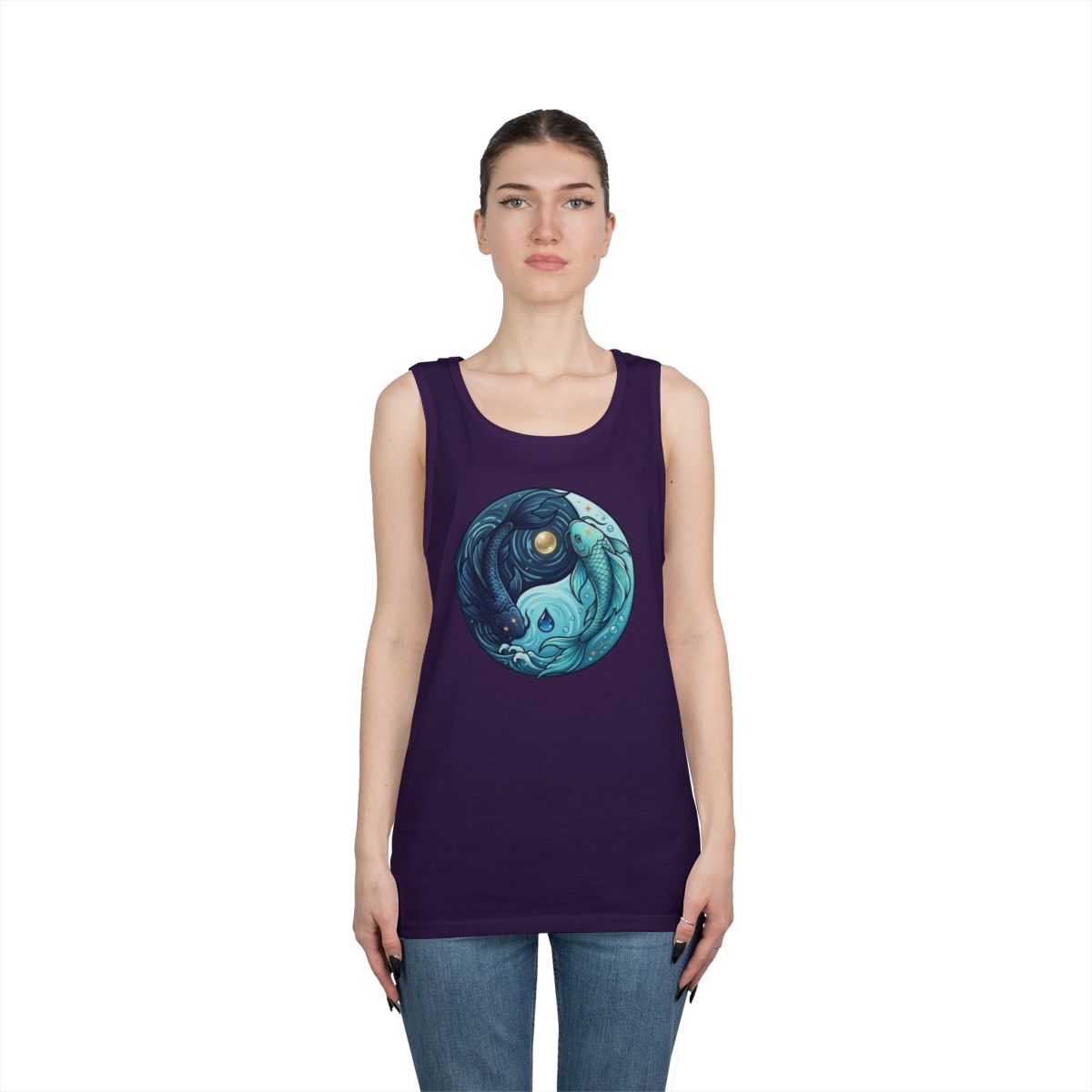 Color: Purple | Yin Yang Pisces Tank Top