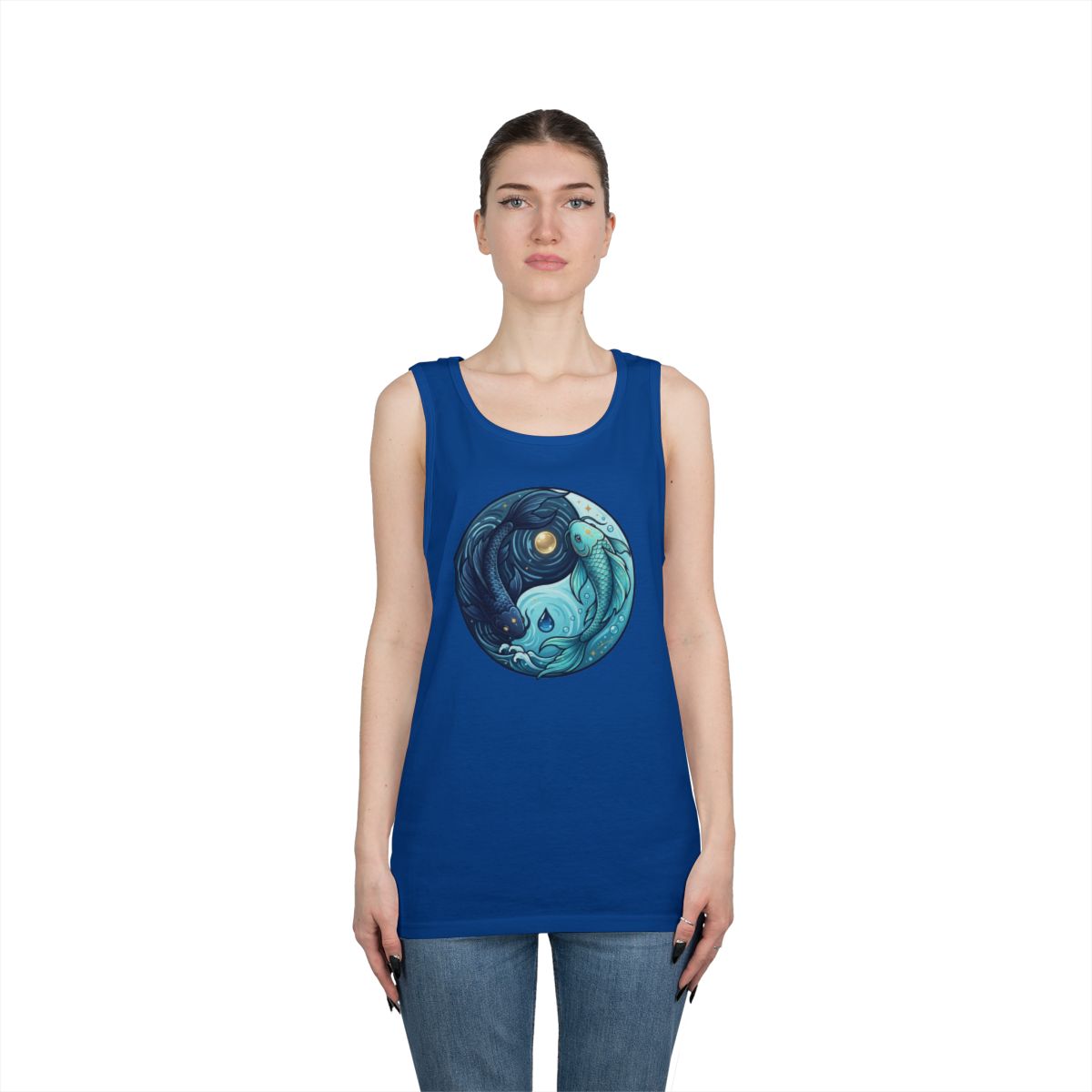 Color: Royal | Yin Yang Pisces Tank Top
