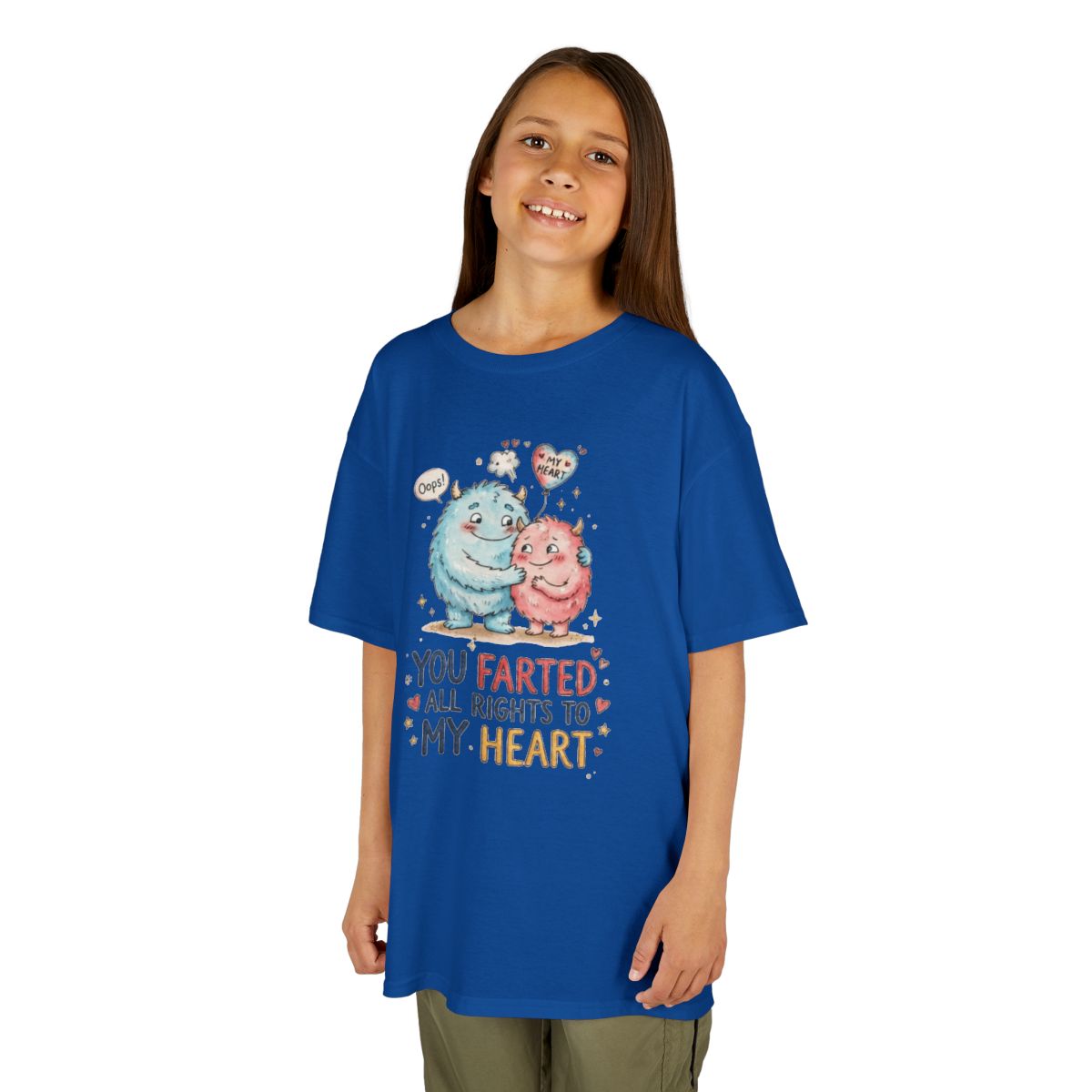 Color: Royal | You Farted All Rights To My Heart Kids Tee