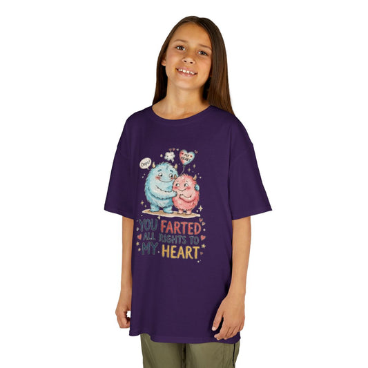 Color: Purple | You Farted All Rights To My Heart Kids Tee